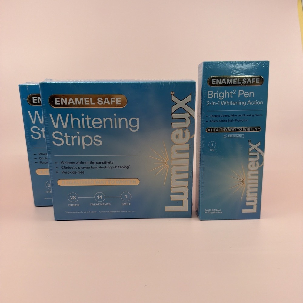 Lumineux Teeth Whitening Strips 56 Ct Plus Whitening Pen Free Shipping Sealed
